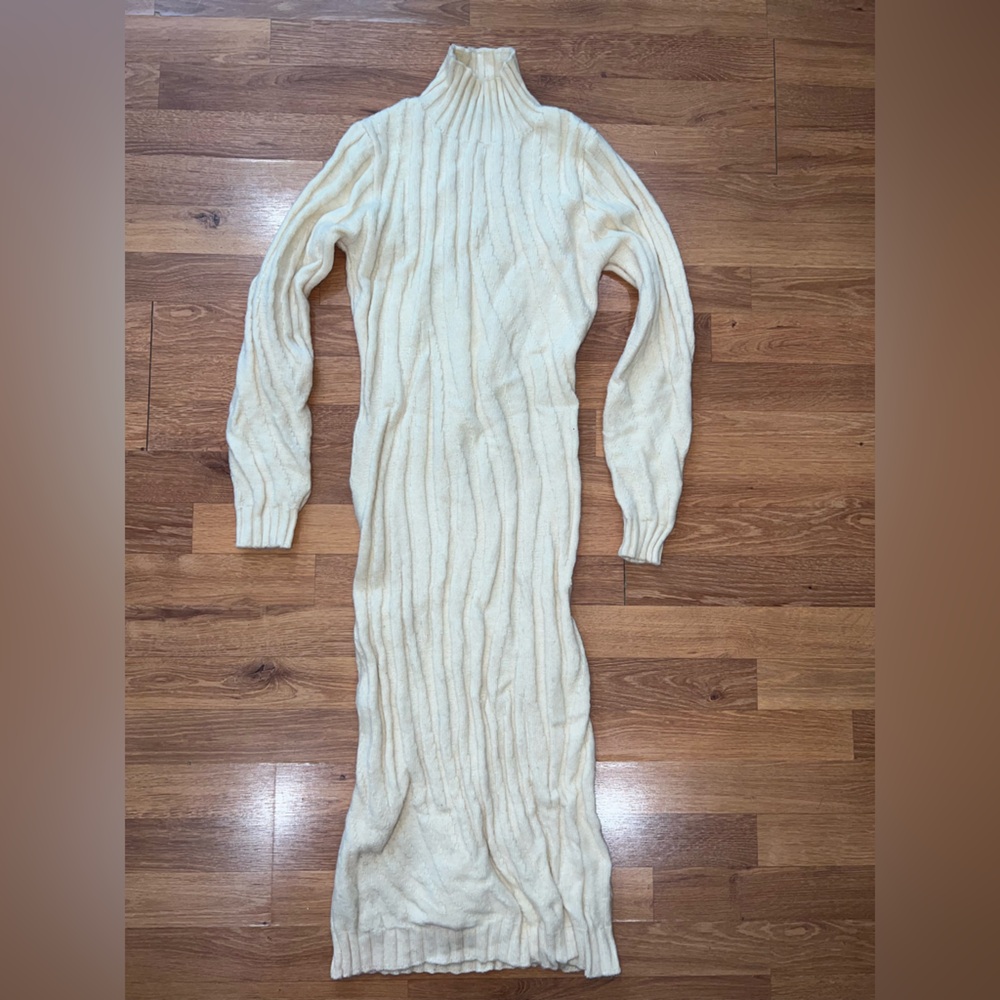 SHEIN Soft Beige Knit Dress